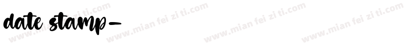 date stamp字体转换